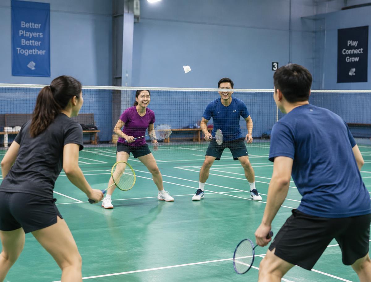Social badminton doubles